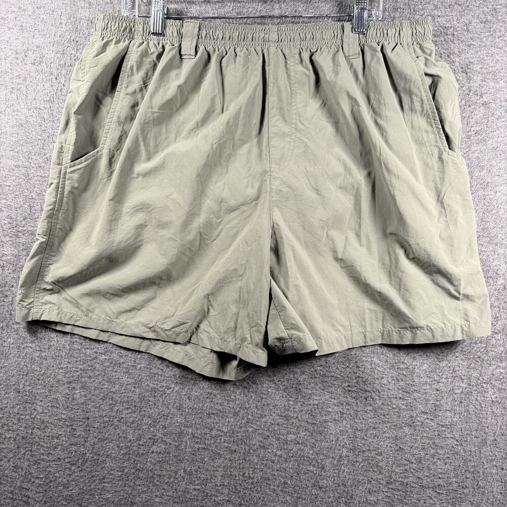Columbia Shorts Mens XL Green PFG Omni-Shade Swim Trunks Lined Fishing Quick Dry